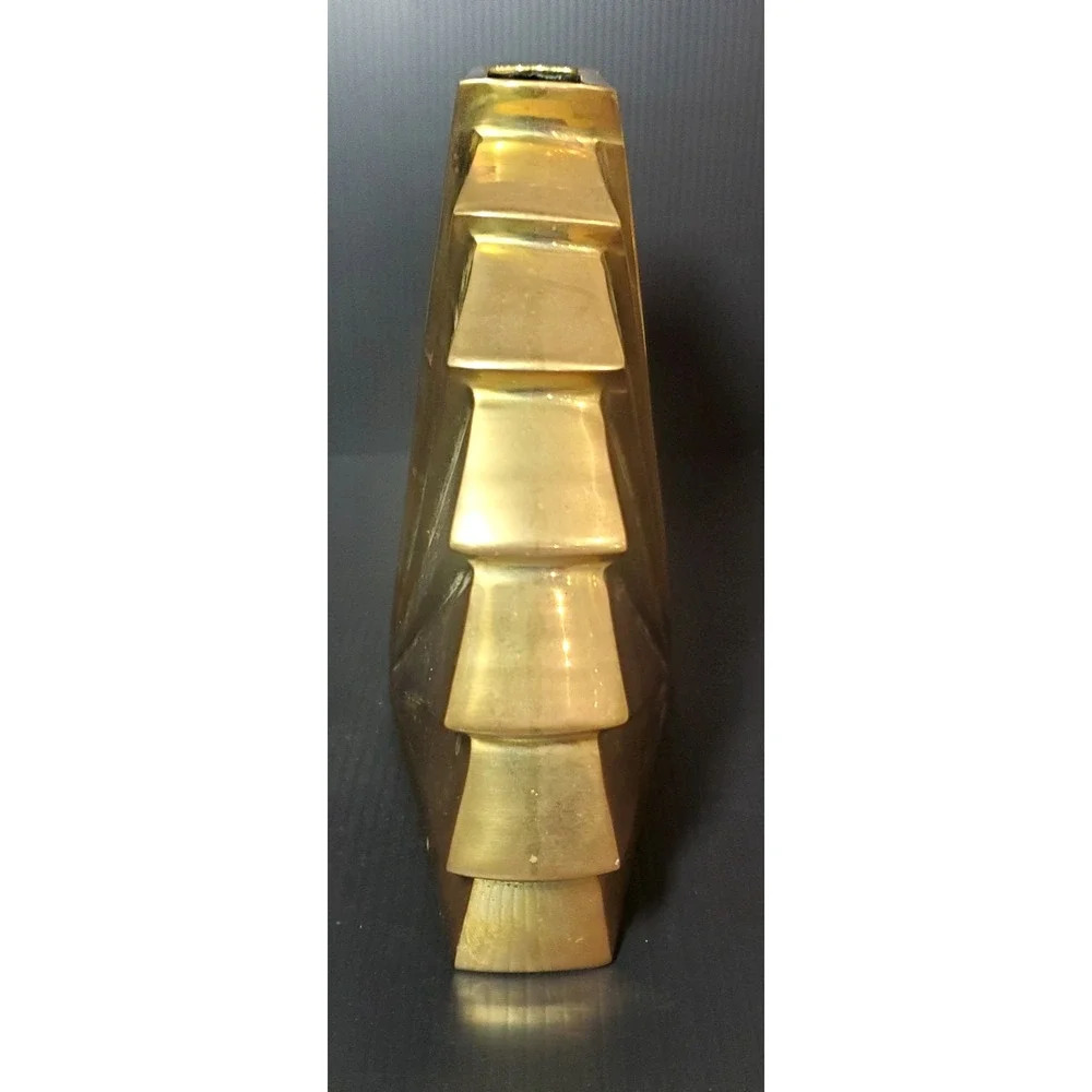 Rosenthal‎ Netter Brass Fan Vase Art Deco MCM 60s 70s 80s Hollywood Regency